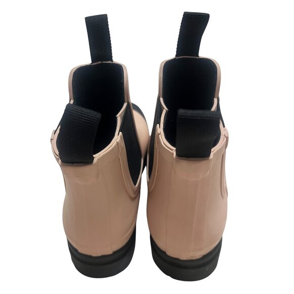 Everlane The Rain Boot Pink Black Chunky Chelsea Waterproof Ankle Rain Boots 8 - Picture 8 of 10